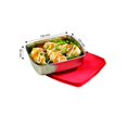 thumbnail image 2 of Contenedor Signoraware Smart 'N' Slim de acero inoxidable | Hermético y a prueba de fugas | Fácil de transportar | Mantiene los alimentos frescos | Ideal para la escuela, la oficina o picnics | Útil p, 2 of 2