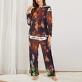 thumbnail image 2 of Honeii Beautiful Dreamcatcher1 Print Women's Pajama Sets Long Sleeve Button Down Sleepwear Nightwear Soft Pjs Lounge Sets 2PCS-Medium, 2 of 7