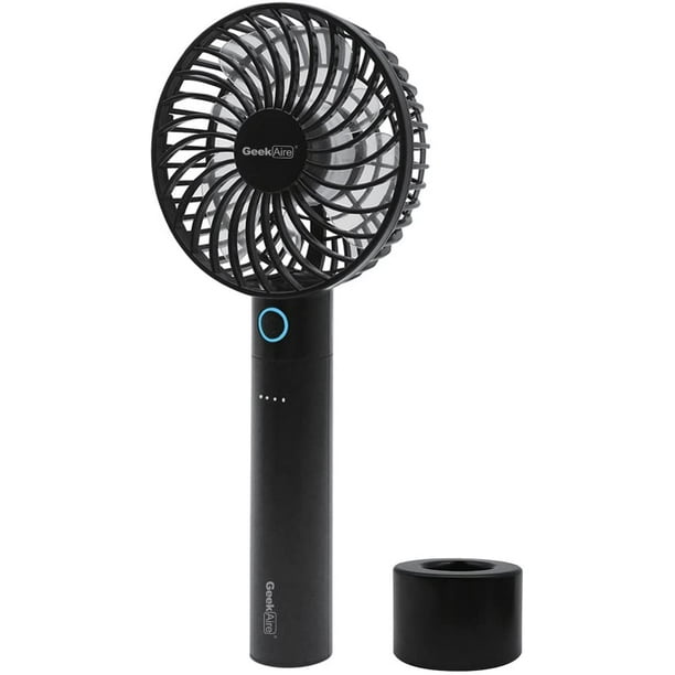 Geek Aire 2600mA Power Bank Fan, Rechargeable Mini Personal Handheld Fan, Lithiumion Battery