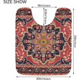 thumbnail image 5 of Coolnut Red Persian Design High Absorbent U-Shaped Contour Toilet Rugs Machine Washable,24"x20", 5 of 7