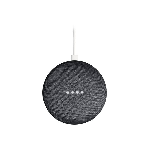 Google Home Mini - Haut-Parleur Intelligent - Bluetooth, Wi-Fi - Charbon de Bois