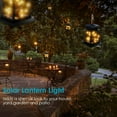 thumbnail image 6 of [2 Pieces] EpicGadget Solar Lights Outdoor Hanging Solar Lantern, Solar Powered Warm White LED Garden Decorative Lights for Table Patio Landscape Yard Decorations, Dusk to Dawn Auto Sensor On Off, 6 of 7