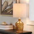 thumbnail image 5 of Textured Glass Accent Lamp with an Open Bottom Design - Sunset Amber, 5 of 5