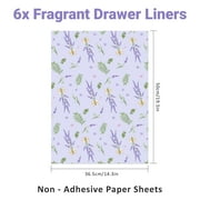 SCENTORINI Lavender Scented Drawer Liners, 6 Sheets Drawer Paper for Dresser,Home Shelf Closet