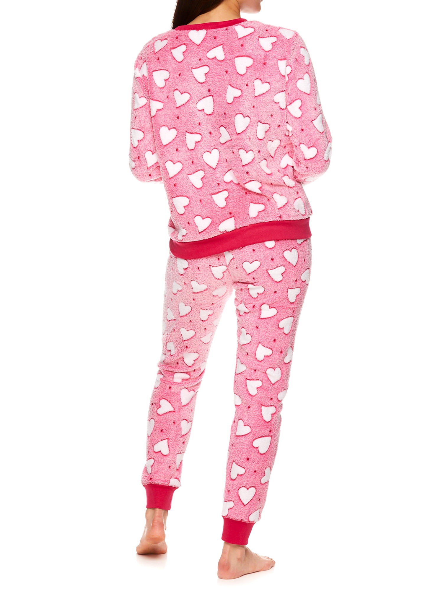 Sleep & Co. Women's & Women's Plus Plush Top and Pant Pajama Sleep Set