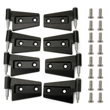MITZONE Wrangler Door Hinge Kit compatible with 2007-2018 Jeep Wrangler JK Replace 925-054 925-053