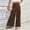 Brown, variant on Boho Wide Leg Pants for Women Simple Solid High Waist Palazzo Pants Flowy Trendy Summer Trousers for Party Dating