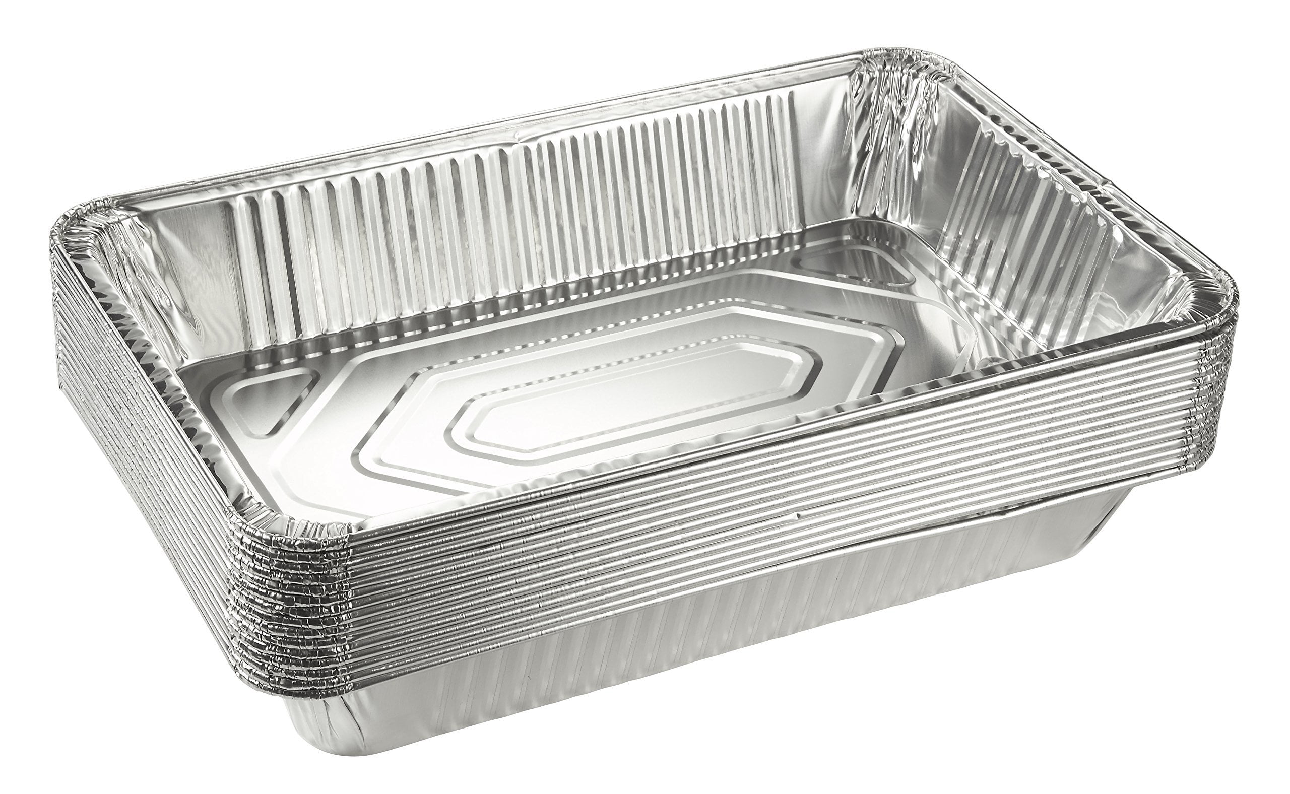 Aluminum Foil Pans - 15-Piece Full-Size Deep Disposable Steam Table