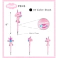 thumbnail image 2 of DolliBu Pink Unicorn Plush Pen - Fluffy Stuffed Animal Unicorn Writing Pen, Black Ballpoint Pens for Kids and Adults, Fantasy-Themed Ink Pens for School - 7.5 Inches, 2 of 7