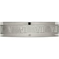 thumbnail image 3 of Titanium Roman Numerals 6mm Satin & Polished Flat Band (Size 12.5) Made In China tb345-12.5, 3 of 5