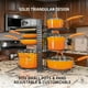 thumbnail image 5 of Organizador de ollas de metal negro | 8 niveles ajustables | Almacenamiento de ollas y sartenes | Soporte para tapa de olla | Construcción de hierro resistente | Ranura de silicona en forma de U, 5 of 8