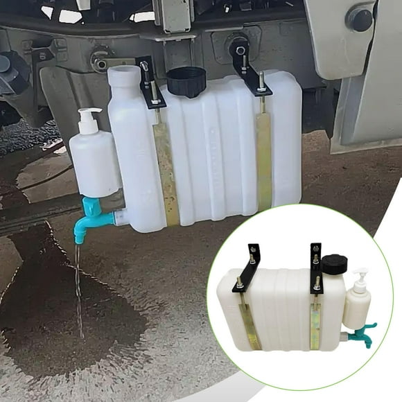 Tanque de agua, contenedor de almacenamiento de agua de repuesto con grifo, conveniente para vehículos recreativos, autos, camionetas ligeras, 1 juego