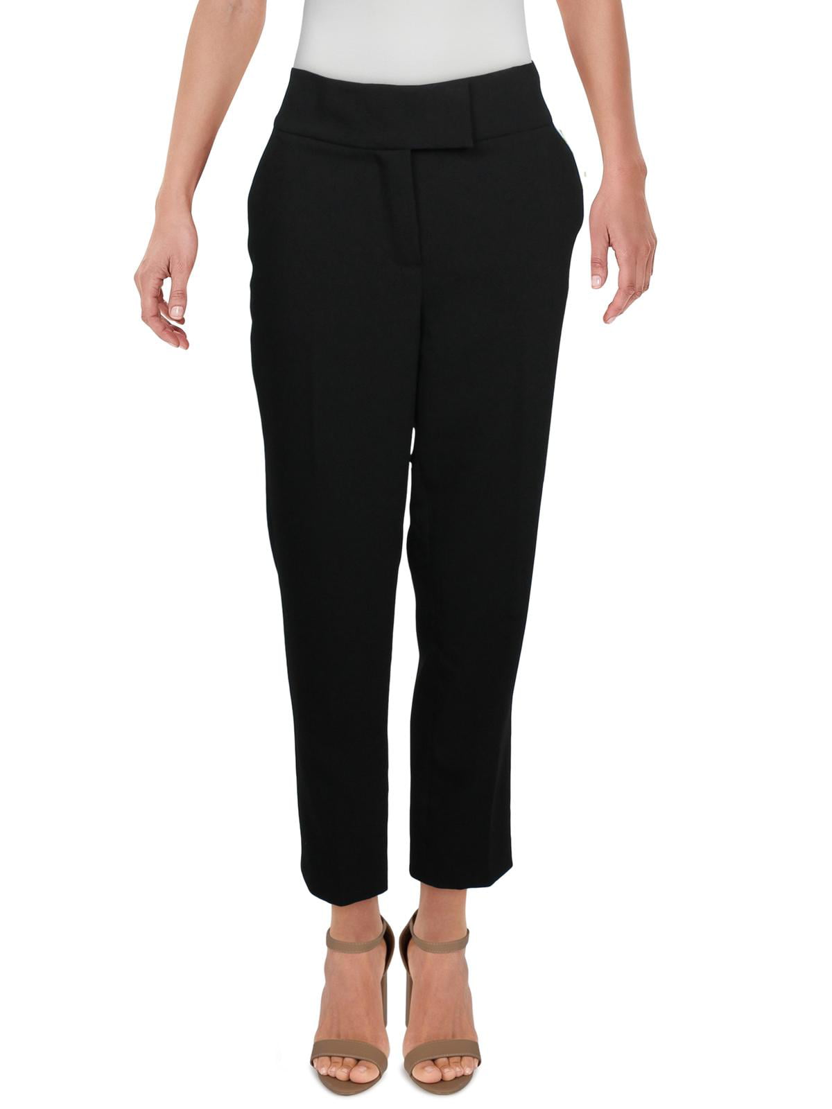 CeCe Womens Professional Workwear Straight Leg Pants Black 4 - Walmart.com