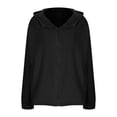 thumbnail image 3 of Inleife Winter Coats for Women Fashion Solid Pocket Zipper Jackets Long Sleeve Drawstring Casual Outwear Hooded Blouse, 3 of 5