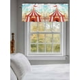 thumbnail image 3 of Cartoon Circus Valances for Windows Carnival Tent Playground Cloudy Sky Rod Pocket Curtains Valance Short Window Treatment Drapes for Living Room, Bedroom Bathroom 60"&nbsp;W x 14" L, 3 of 5