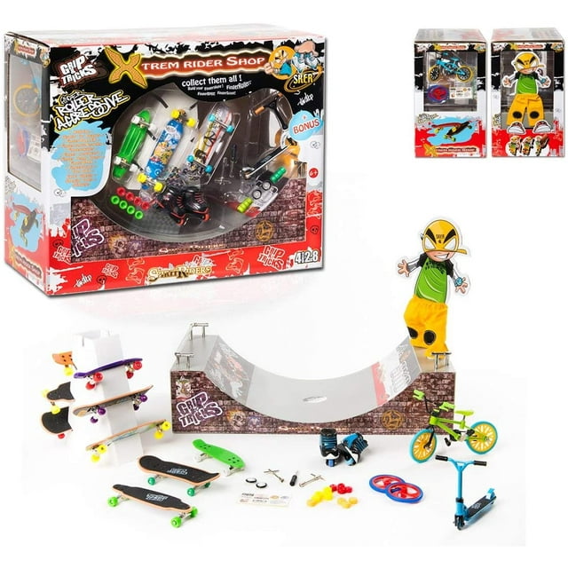 Mini Pro Skate Park X-TREM Rider Shop Ensemble par Grip & Tricks