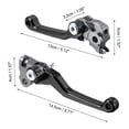 thumbnail image 3 of Pair Black Motorcycle Brake Clutch Levers Adjustable Folding for Honda CRF250R CRF450R 2007-2020, 3 of 6