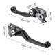 thumbnail image 3 of 1 Par Motocicleta Embrague Freno Palancas Ajustables Plegables Negro, 3 of 6