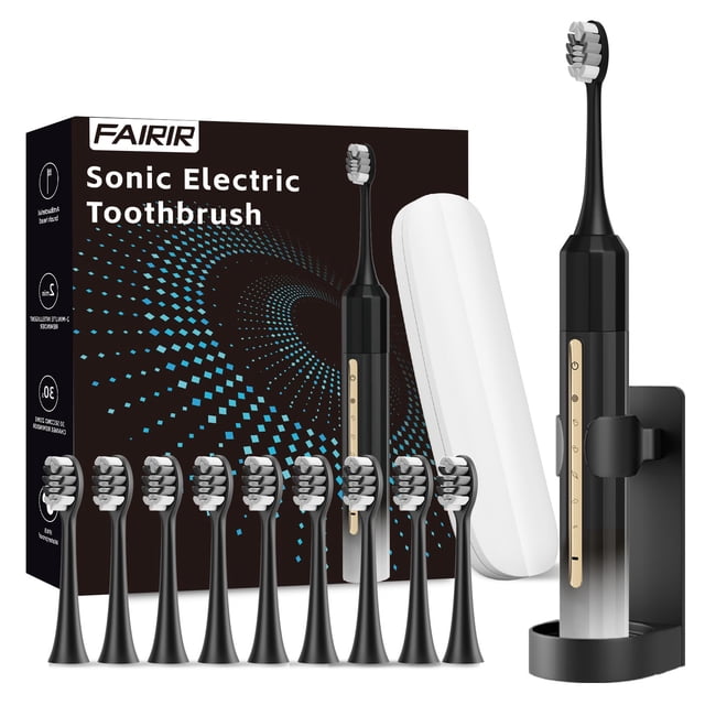 Cepillo de dientes eléctrico Fairir Sonic con 10 cabezales de 30 días