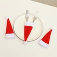 thumbnail image 5 of 10pcs Christmas Decorations Mini Christmas Hat Bottle Hat Christmas Small Hat Christmas Hat And Fork Set Christmas Decoration Accessories Tableware, 5 of 7