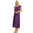 thumbnail image 4 of Women's Boho Peasant Dress Off Shoulder Short Sleeve Ruffle Maxi Dresses, 4 of 5