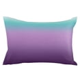 thumbnail image 2 of Teal Purple Ombre Standard Size Pillow Cover,Pillowcase Protectors with Zipper,Breathable Decorative Throw Pillow Case Cover,Modern Geometric Striped Abstract Art Pillow Shams for Couch 20x26Inch, 2 of 8