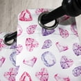thumbnail image 3 of Ambesonne Diamonds Grommet Curtain, Watercolor Heart Rocks, 50" x 108", Pink Violet Red, 3 of 6