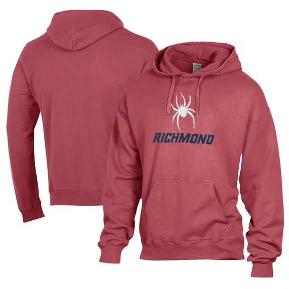 Men's Comfort Wash  Red Richmond Spiders Lightweight Fleece Pullover Hoodie