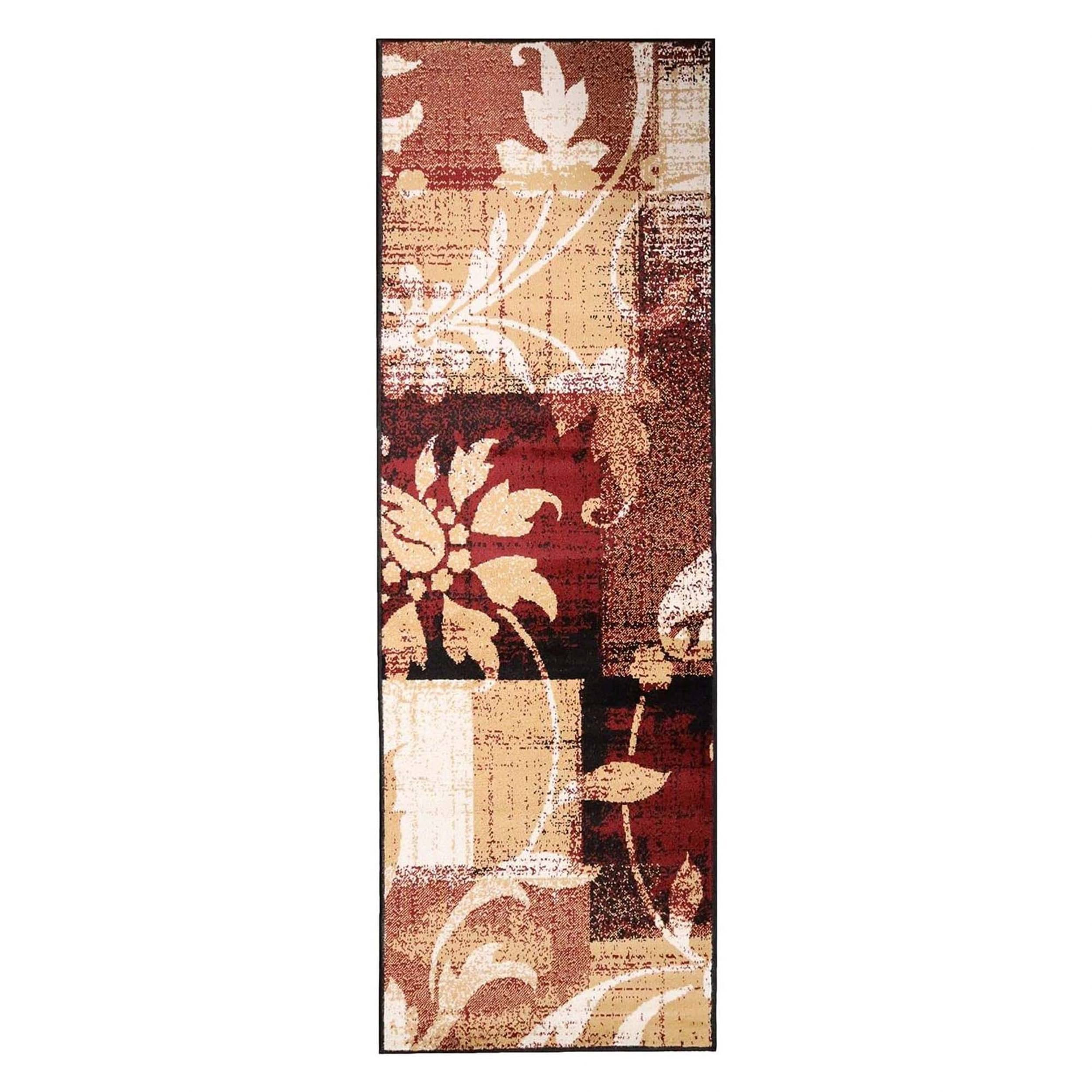 Superior Pastiche Floral Indoor Area Rug, 2' 7" x 8', Burgundy