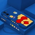 thumbnail image 2 of Cute Pooh Bear Disney For Xiaomi Redmi Note 13 12 12Pro 11 11S 11T 10S 10 Pro Plus Liquid Left Rope 5G Phone Case, 2 of 6