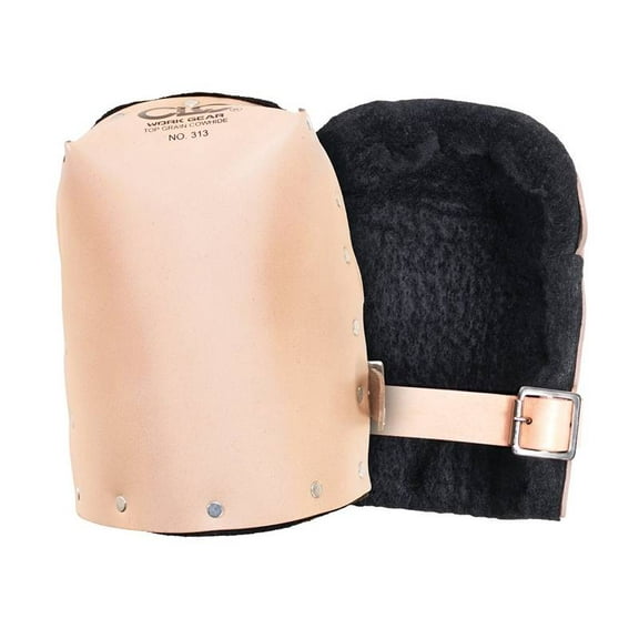 KNEE PAD LEATHER HVY-DUTY DBL