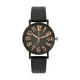thumbnail image 4 of Reloj de pulsera para mujer, elegante, con correa de piel sintética, números arábigos sencillos, analógico, informal. Negro, 4 of 9