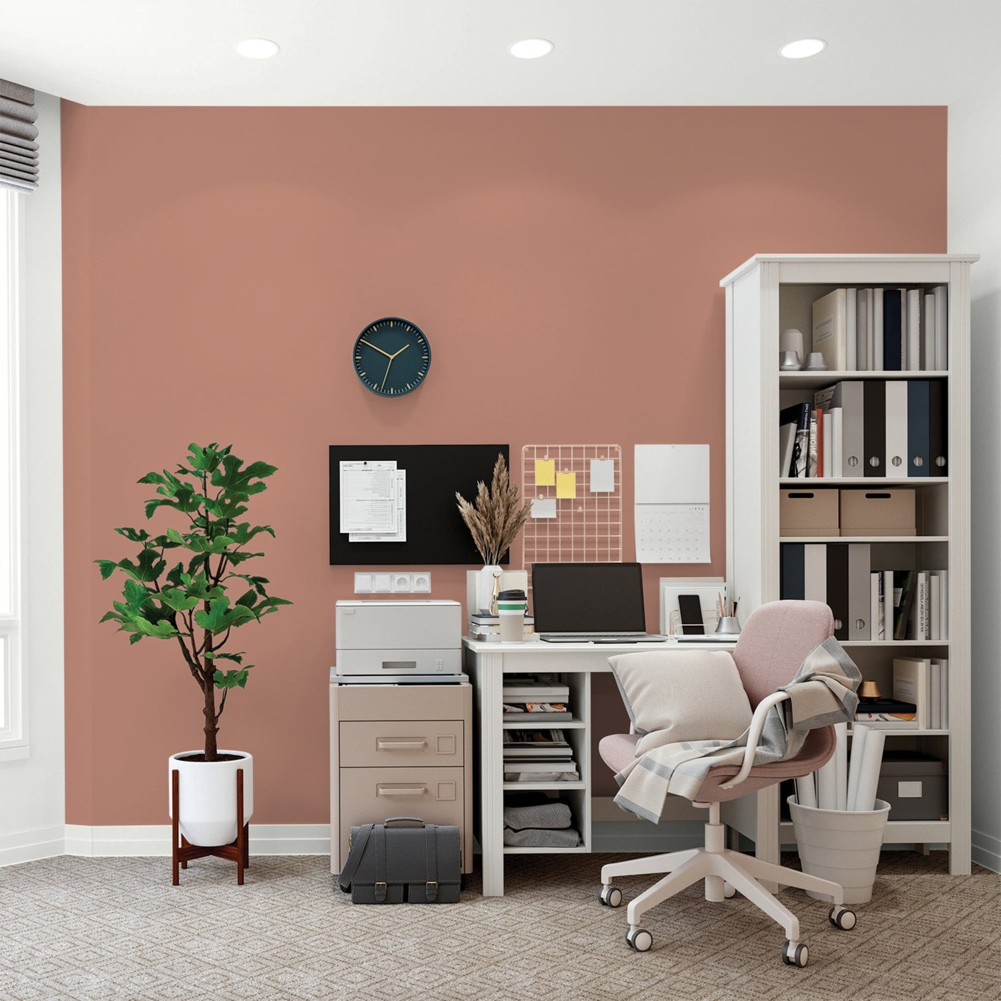 Glidden HEP Big Cypress / Orange, Flat Interior Paint with Primer, 1 Quart