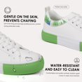 thumbnail image 2 of JABASIC Women Fashion Sneakers Low Top Comfort Lace-Up Platform Shoes (11,White/Green), 2 of 6