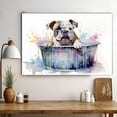 thumbnail image 3 of Bulldog Dog Canvas Bathroom Décor - Unique Bath Wall Decor - Modern Canvas Bathroom Wall Art - Room Decor - Bathroom Decorations - Restroom Sign - Wall decor living room, 3 of 4
