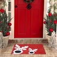 thumbnail image 2 of Inshere Christmas Door Mat, Cute Reindeer Decorative Christmas Rug Outdoor Rug, Low Profile Floor Bath Mat Welcome Mat, Front Doormat Non Slip Mats for Entryway 31.5"x19.6"(Red,White), 2 of 7