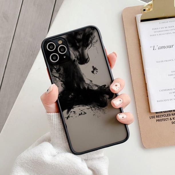 Funda de teléfono con pintura de pincel de tinta con patrón de dragón, cubierta trasera dura para iPhone X, XR, XS MAX, 7, 8 Plus, SE 2020, 12, 13, 14, 11 Pro Max Fivean unisex