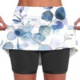 thumbnail image 1 of Faldas de tenis plisadas con estampado de hojas de verano para mujer de DYTTDG, pantalones cortos deportivos elásticos de dos piezas para yoga, faldas en liquidación, 1 of 7