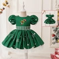 thumbnail image 2 of TEDOYE Toddler Child Xmas Girls Dress Party Dance Kids Christmas Princess Pageant Gown Girls Dress Soft Wear, 9-12 Months, 2 of 8