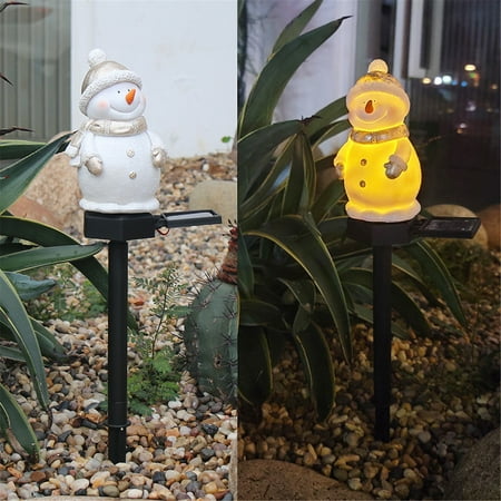

Moocorvic Clearance Solar Garden Light LED Christmas Lawns Snowman Plug Lights Waterproof Ground Plug Light