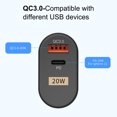 thumbnail image 4 of 2 puertos de carga rápida PD 20W QC 3.0 USB-A+cargador de teléfono tipo C (negro UE), 4 of 9
