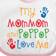 thumbnail image 4 of Inktastic Mommom and Poppop Love Me Boys or Girls Baby Bib, 4 of 4