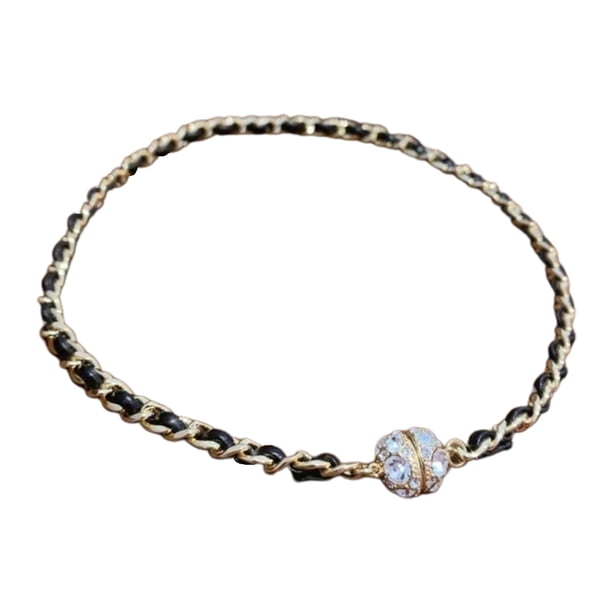 Collar Magnético De Moda, Gargantilla Trenzada Simple, Collar Con Incrustaciones De Diamantes De Imitación, Regalos De Joyería Moyic AP006092-00