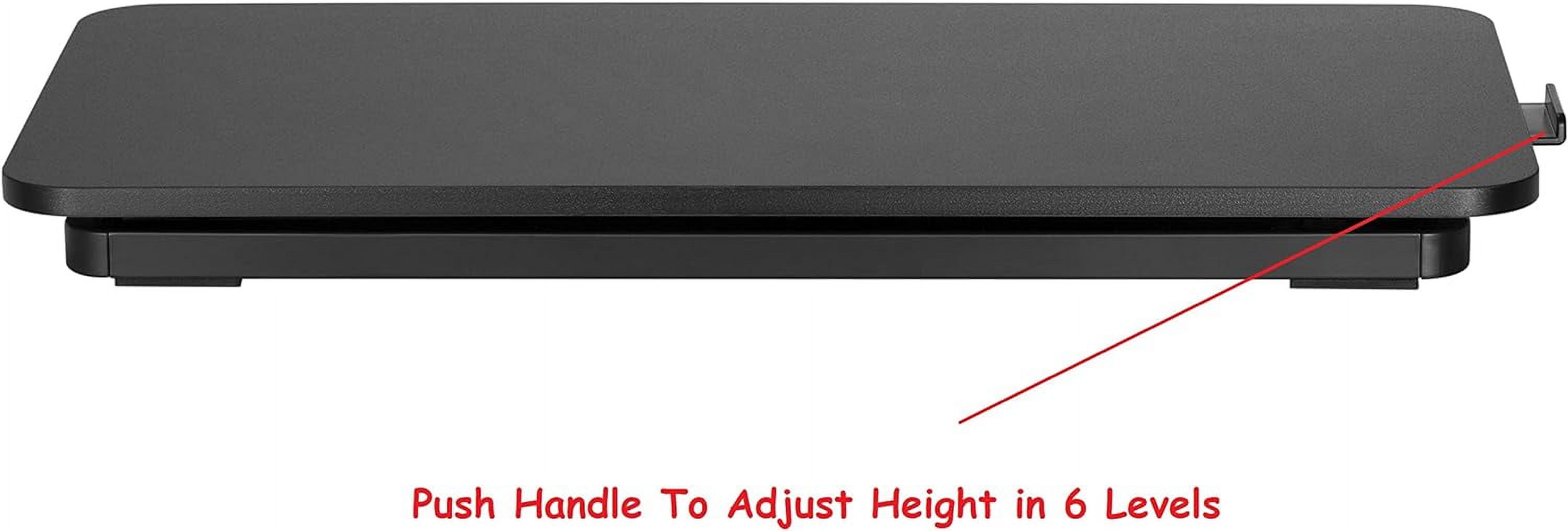 Ultra Slim 24" Laptop, Keyboard and Mouse Stand | Sit Stand Adjustable Riser for Standing Desks | Lifts Up to 15.6 Inches | 5 Height Levels