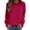 Red, variant on Fiaer Women's Crew Neck Long Sleeve Sweatshirt Classic Loose Casual Pullover Shirts Soft Fall Solid Color Tops Red XL