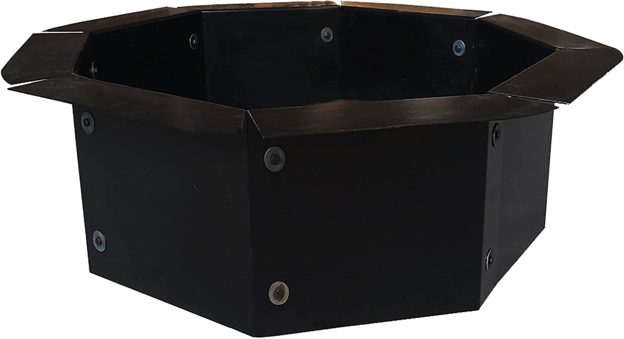 Simond Store Black Outdoor Octagon Fire Pit Ring/Insert for Camping