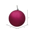 thumbnail image 2 of Vickerman 2.4" Fuchsia Glitter Ball Ornament, 24 per Bag, 2 of 2