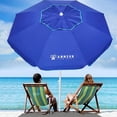 thumbnail image 5 of AMMSUN 6.5ft Beach Umbrella for Sand with Tilt & UPF50+ Sun Protection & Carry Bag,Blue, 5 of 7