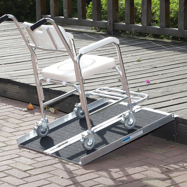 Topcobe 3' Wheelchair Ramps, Foldable Wheelchair Threshold Ramp for