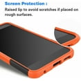 thumbnail image 5 of Phone Case for Samsung Galaxy A70 with Tempered Glass Screen Protector Stand Hybrid Rugged Protective Cell Cover A70S A 70 70A S70 Kickstand Mobile Accessories Women Orange, 5 of 14